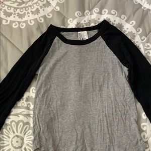 Long sleeve black and gray top